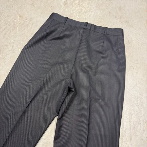 Salvatore Fazzari Ermenegildo Zegna Trofeo Suit Pinstripe Blue Wool 40 R 32x28 - Picture 13 of 13